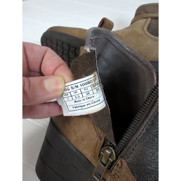 UGG Australia Emalie Stout Waterproof Wedge Ankle Boot Brown 7 - Picture 5 of 11